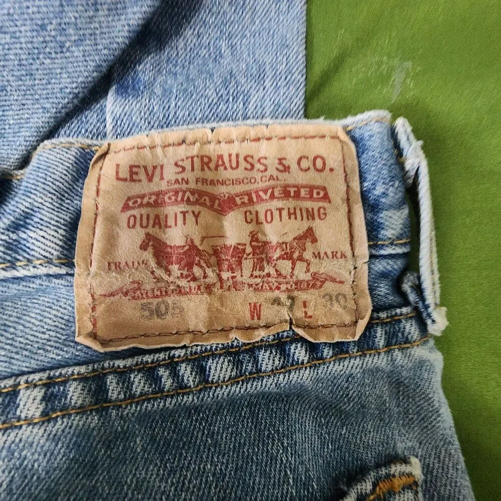 Levi’s 505 Vintage Straight Fit Light Wash Men's Jeans Size 40X30